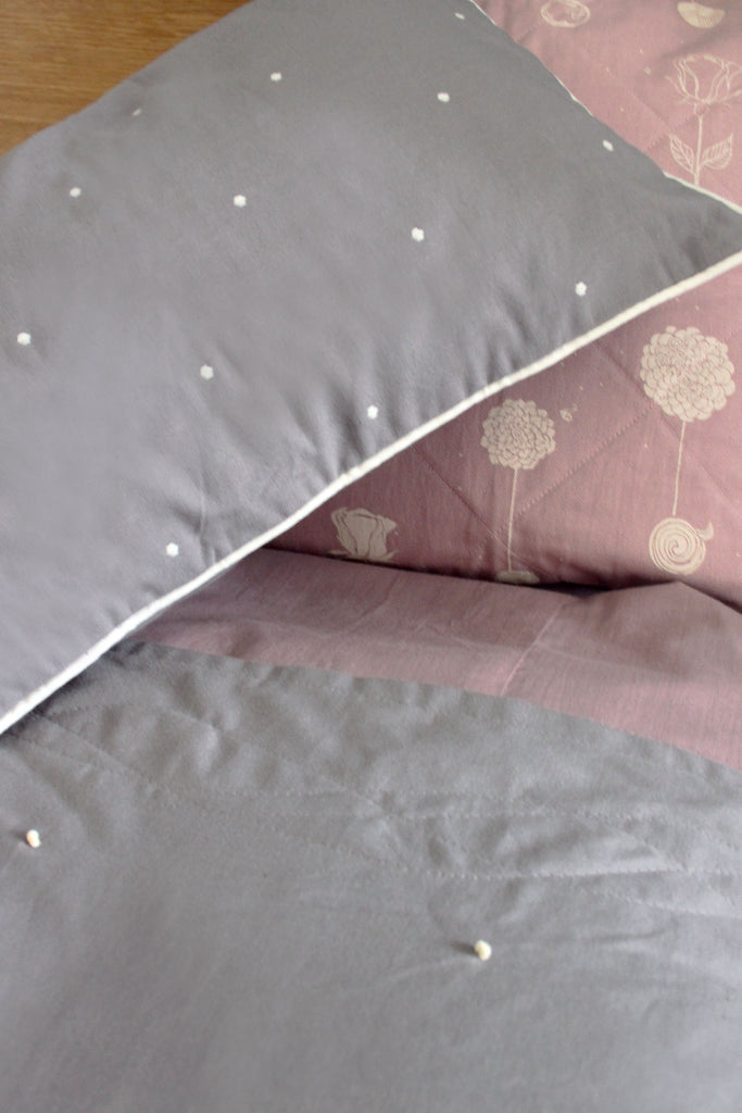 Grey + Nude Handwoven Bedcover