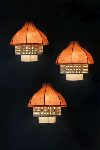 Kanna Amber Pendant Lamp Cluster