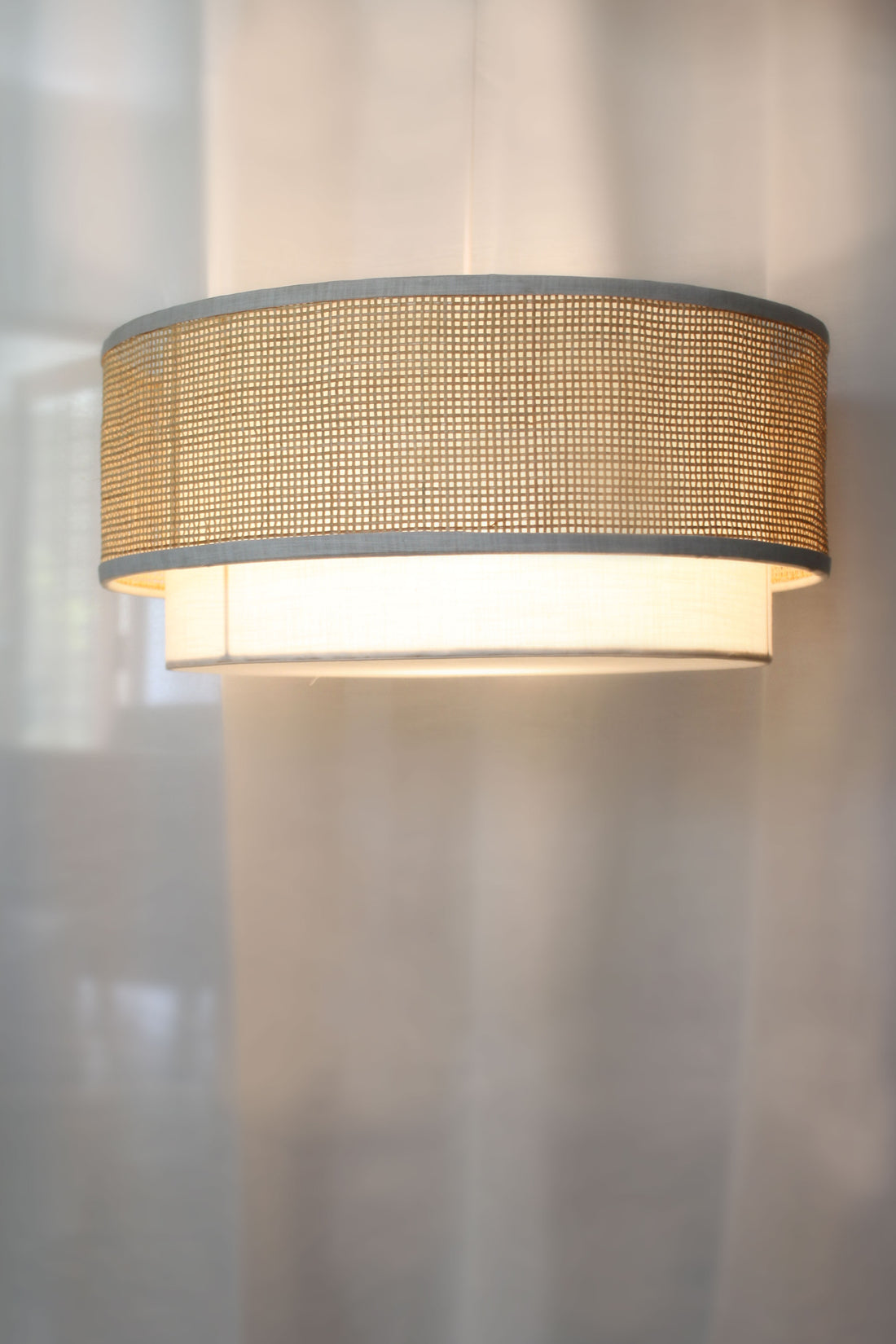 Gingham Double Layered Ceiling Lamp
