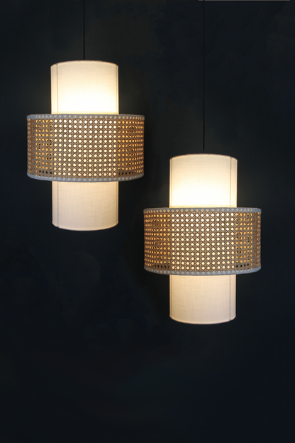 Karat x Rattan Pendant Lamp Cluster