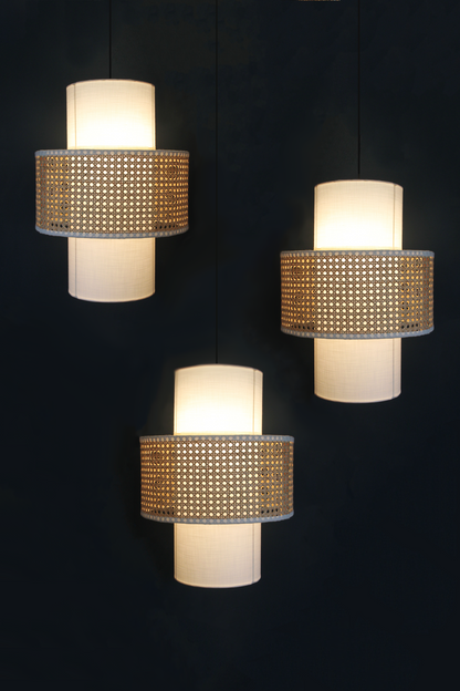 Karat x Rattan Pendant Lamp Cluster